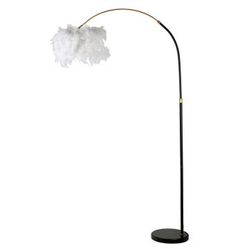 Lampadar Plur, Mauro Ferretti, 1 x E27, 40W, 100x100x150 cm, fier/marmura, alb/negru