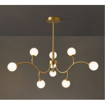 Lustră Contemporană DM66108-9 Auriu, 9 Surse de Iluminare – Design Elegant și Funcțional pentru Orice Spațiu