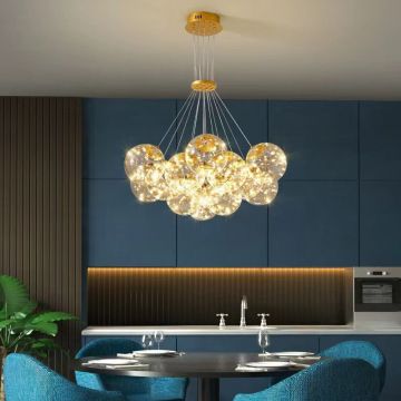 Lustră de Lux Aurie DM5171/13 cu 13 Puncte de Iluminare – Design Modern și Eficiență Energetică pentru Camere Spațioase