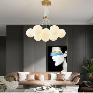 Lustră de lux cu 13 surse de iluminare – Iluminat strălucitor și stil rafinat pentru un ambient elegant