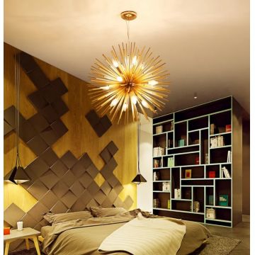 Lustră de Lux GOLD, DM3698/8 – Iluminare Elegantă pentru Livinguri și Saloane de Lux