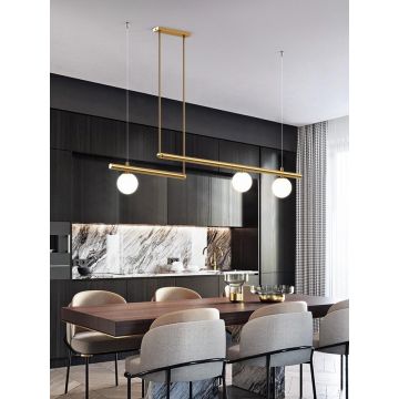 Lustră DM Living DM3852 Auriu – Design Sferic și Accente Aurii pentru Un Ambiant Modern și Rafinat