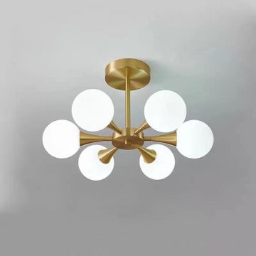 Lustră DMLiving DM5072/6 Auriu/Alb – Eleganță și Stil Contemporan cu O Notă Sofisticată