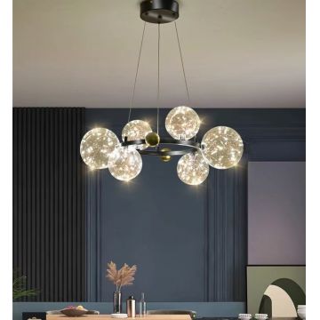 Lustră Elegantă Blue Glass, DM – Strălucire Distinsă pentru Dormitoare și Holuri de Lux