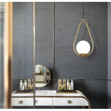 Lustră Elegantă Tip Pendul, Design Minimalist, Înălțime Reglabilă, DM8005 Auriu – Strălucire Distinsă pentru Dormitoare și Holuri de Lux