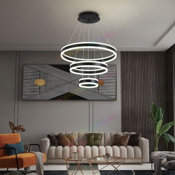 Lustră LED 1768/600-BK cu Design Circular Modern – O Alegere Elegantă pentru Interioare de Lux
