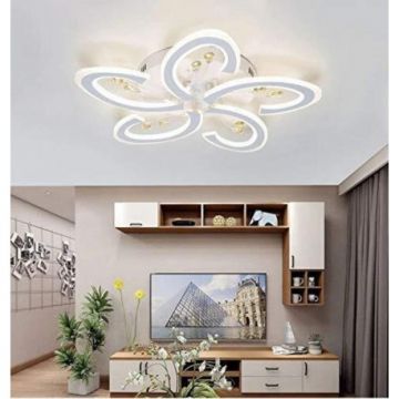 Lustră LED cu Design Floral și Telecomandă DM Flower5 – O Alegere Modernă pentru Livinguri și Spații Contemporane