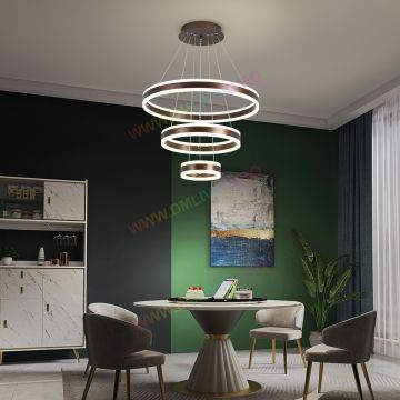Lustră LED de  Lux Circulara , 1768/600-COF, Maro Lux – Iluminat Elegant și Eficient pentru Camere de Zi