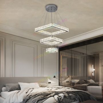 Lustră LED de Lux cu Cristale, DM 8050-400 – Iluminat Elegant și Premium pentru Camere și Birouri