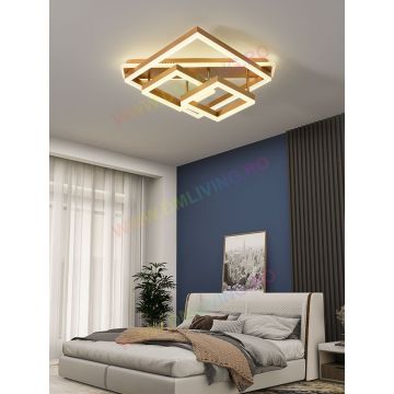 Lustră LED de Lux, Design Geometric Modern DM 1701 / GD – Perfectă pentru Livinguri și Sufragerii Elegante