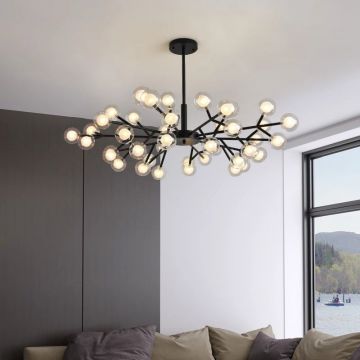 Lustră LED de Lux DM 66104-25 Negru, 25 Surse de Iluminare – Iluminare Elegantă și Modernă pentru Casa Ta