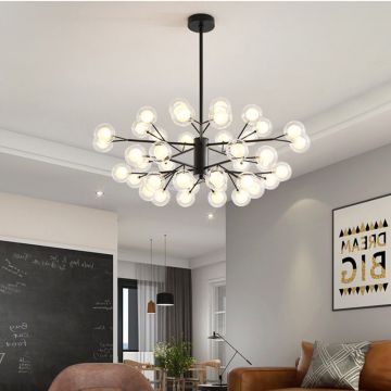 Lustră LED de Lux DM 66104-30 Negru, 30 Surse de Iluminare – Iluminare Elegantă pentru Orice Spațiu Modern