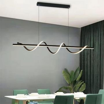 Lustră LED, Design Circular Artistic, 92W DM 1763/500-BK, Negru – Iluminat Modern pentru Camere și Birouri