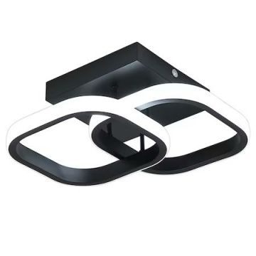 Lustră LED, Design Contemporan cu Iluminare Eficientă, DM 2 SQUARE, Negru – Iluminat Premium pentru Spații Contemporane