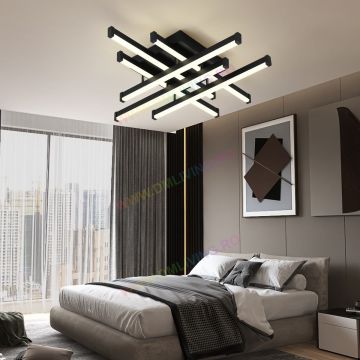 Lustră LED, Design Linear și Iluminare Eficientă cu 3 Tipuri de Iluminat – Iluminat Premium pentru Spații Contemporane