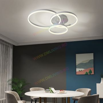 Lustră LED, Design Modern cu Iluminare Eficientă, Alb DM 1709-WH – Iluminat Stilat pentru Camere și Birouri