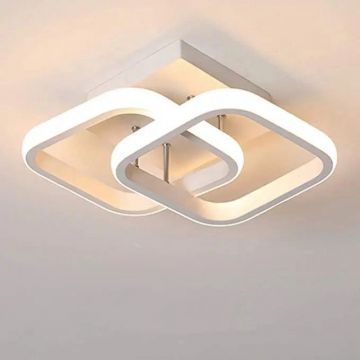 Lustră LED, Design Suprapus, Alb – Iluminare Reglabilă , Perfectă Pentru Dormitor Sau Living