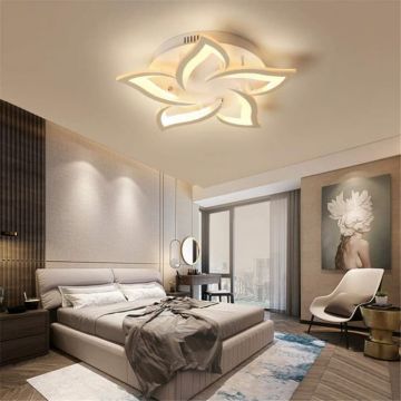 Lustră LED Dimabilă, Cu Design Floral Și Iluminare Modernă – Perfectă Pentru Spații Contemporane Sau Livinguri De Calitate Premium