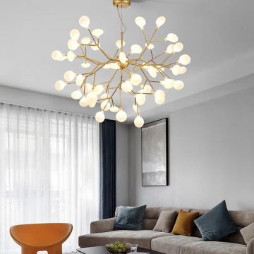 Lustră LED elegantă, 72x57cm, DM66100-36 Auriu – Design sofisticat cu structură metalică și iluminare LED eficientă