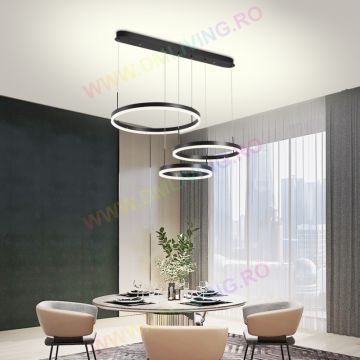 Lustră LED Inovatoare, Design Elegant DM 1795-BK Negru/Alb – O Alegere Premium pentru Spații Rafinate