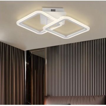 Lustră LED Modernă Albă cu Telecomandă – O Alegere Ideală pentru Dormitoare și Sufragerii Premium