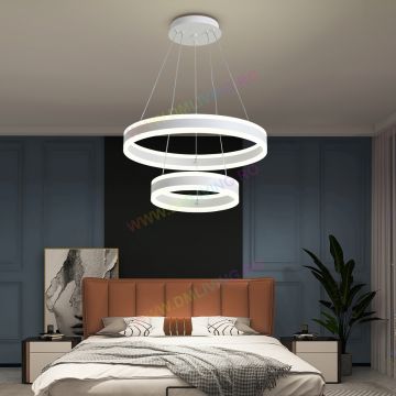 Lustră LED Modernă Circulară DM 1768/500-WH, Alb – Iluminat Elegant pentru Interioare Contemporane