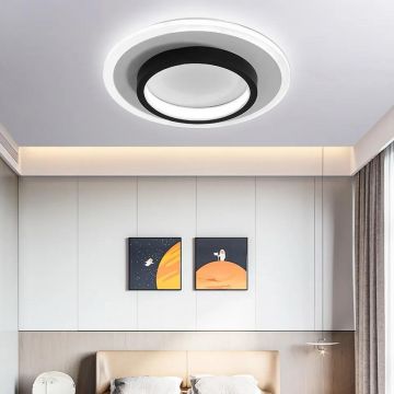 Lustră LED Modernă, Design Circular, DM82, Alb – Iluminat Stilat și Eficient pentru Interioare Contemporane