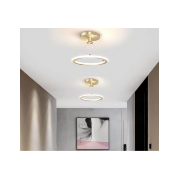 Lustră LED Modernă DMLiving Model DM6054 – Iluminare Eficientă și Design Elegant cu Accente Aurii