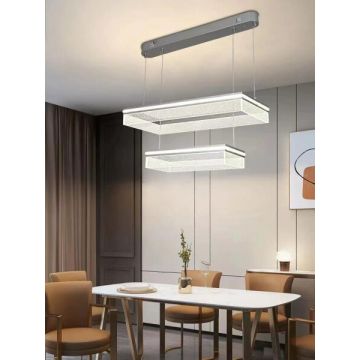 Lustră LED Modernă Tip Pendul cu Panouri Rectangulare DM23016/2 – Design Elegant pentru Living sau Birou