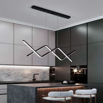 Lustră LED Pendul Neagră DM1707 – Design Modern Și Iluminare Eficientă, Potrivită Pentru Dining De Lux