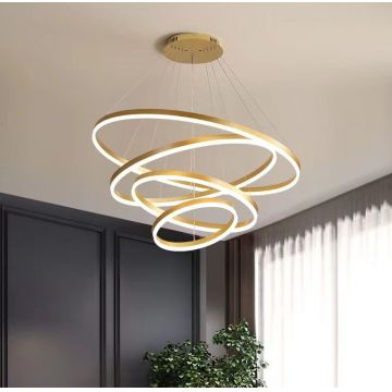 Lustra LED Premium cu Spirală, DM5205/200+400+600+800, Auriu – Design Modern și Stilat pentru Livinguri și Dormitoare