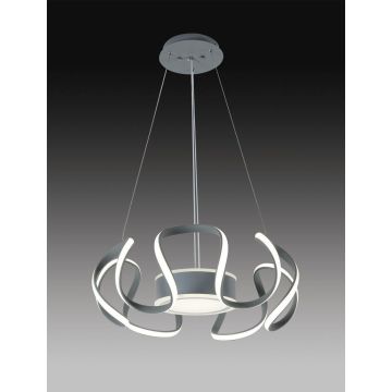 Lustră LED Suspendată cu Lumină Curbe – Iluminare Contemporană pentru Spații Stilate