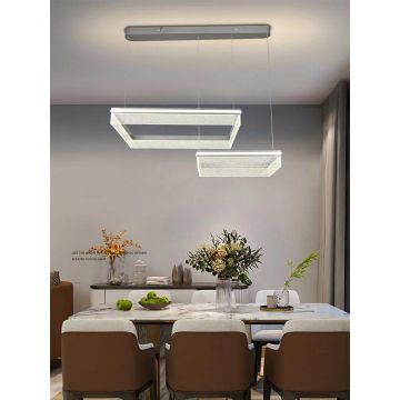 Lustră LED Suspendată, Design Minimalist, Gri, DM23017/2 – O Notă Modernă pentru Spații Stilate