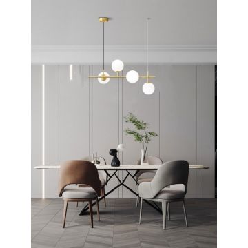 Lustră Luxury Gold, DM102 – Eleganță Aurie cu 4 Globuri pentru Un Ambient Deosebit