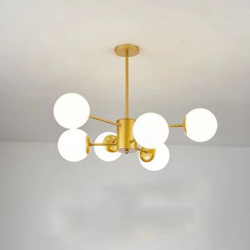 Lustră Modernă Auriu DM8329/6 – 6 Abajururi pentru Iluminare Elegantă în Interioare Rafinate