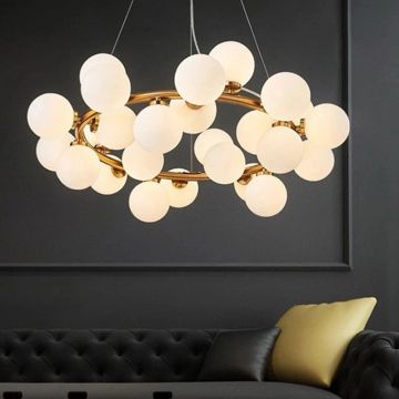 Lustră Modernă de Lux cu 25 de Surse de Iluminare, DM840 125W – Potrivită pentru Spații de Lux și Birouri