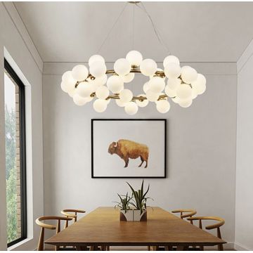 Lustră Modernă de Lux cu 40 de Surse de Iluminare, DM1040 200W – Potrivită pentru Spații de Lux și Birouri