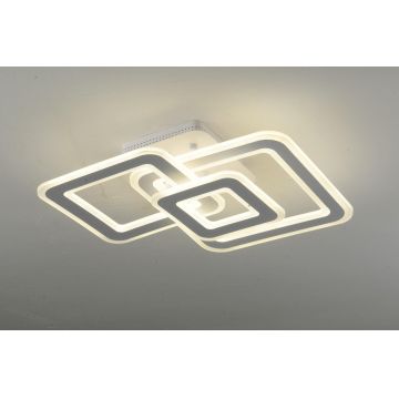 Lustră Modernă LED cu Telecomandă Alb – Design Contemporan pentru Livinguri Stilate și Elegante