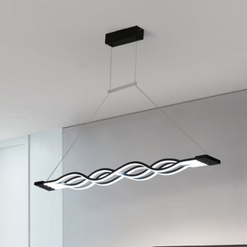 Lustră Modernă LED Suspendată, Design Minimalist, DM 1770-4-BK – Potrivită Pentru Masa De Dining Sau Sufragerie, Iluminat Contemporan