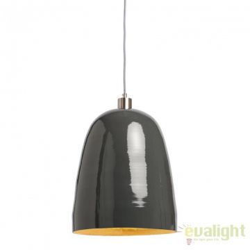 Lustra/ Pendul elegant cu abajur din bambus Saigon gri SAIGON/H/DG