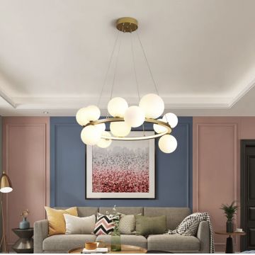 Lustră Premium de Lux cu 12 Surse de Iluminare, DM440 – Design Elegant pentru Interioare de Lux