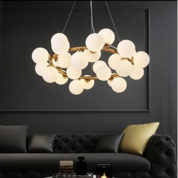 Lustră Premium LED 125W Auriu, Luxury DM640 – Design Elegant pentru Interioare de Lux