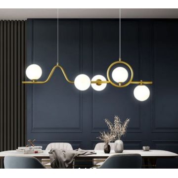 Lustră Premium Luxury, DM205-5 Auriu – Design Elegant pentru Interioare de Lux