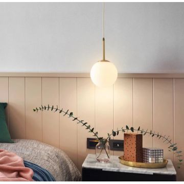 Lustră Premium Tip Pendul, Formă Sferică și Lungime Ajustabilă, DM8206/200mm – Design Elegant pentru Interioare de Lux