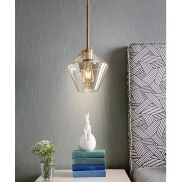 Lustră Premium Tip Pendul, Metal Auriu cu Înălțime Ajustabilă, 8801/B – Design Elegant pentru Interioare de Lux
