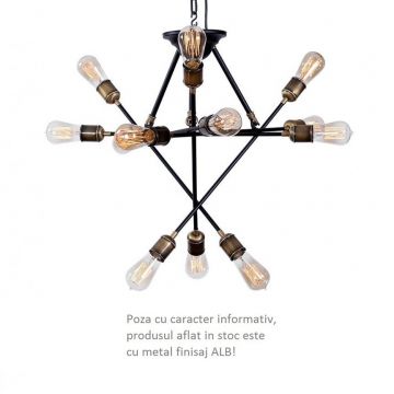 LUSTRA SUSPENDATA DESIGN VINTAGE ATOM F023 105 PURE WHITE SG SW