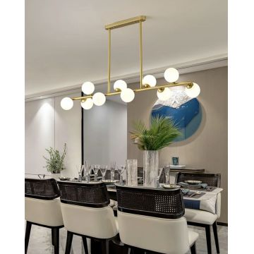 Lustră Tip Pendul Luxury, 11 Abajururi, DM4789/11, Auriu – Eleganță și Stil cu 11 Surse de Lumină G9 pentru Interioare Premium