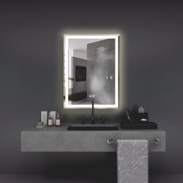 Oglindă LED Albă 60x80cm Model DM037 – Iluminare de Fundal Premium și Funcție Dezaburire pentru Un Design Modern
