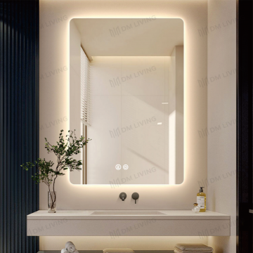 Oglindă LED Minimalistă 50x70cm DM030 – Design Simplu și Elegant cu Iluminare de Fundal și Funcție Dezaburire
