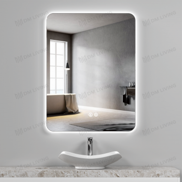 Oglindă LED Minimalistă 60x80cm DM031 – Design Modern și Funcție Avansată cu Iluminare de Fundal și Dezaburire